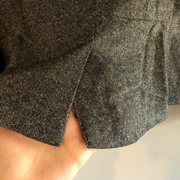 Talbots Black and White Wool and Silk Blend Tweed Blazer - Picture 6 of 8